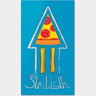 Pizza - French Fry - Skier Posters and Art